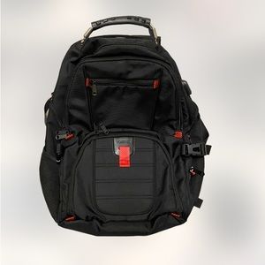 Yorepek extra large black and red padded labtop travel backpack unisex